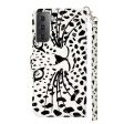 Samsung Galaxy S21+ (Plus) Skinnende Læder Cover m. Pung - Hvid Tiger For Cheap