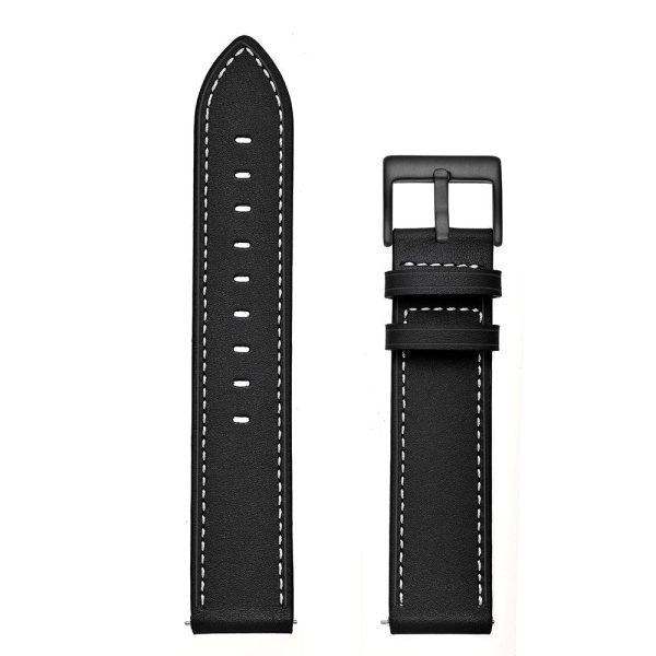 Universal Smartwatch Læder Rem (20mm) - Sort Supply