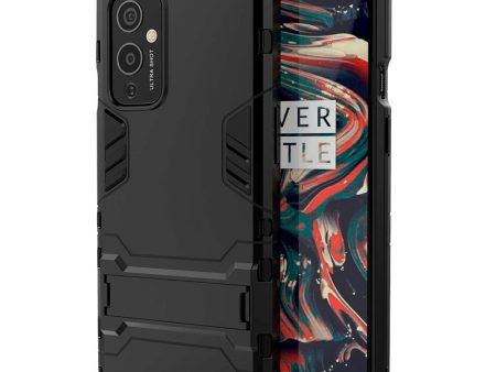 Oneplus 9 Hybrid Håndværkercover m. Kickstand - Sort Online