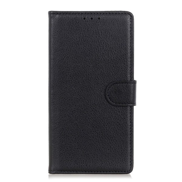 OnePlus 9 Pro Litchi Læder Cover m. Pung - Sort Hot on Sale