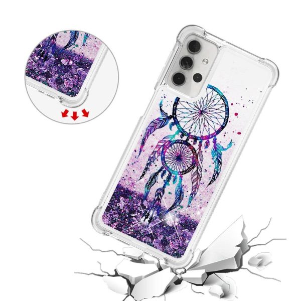 Samsung Galaxy A32 (5G) Shockproof Plastik Glimmer Cover - Lilla Drømmefanger Hot on Sale