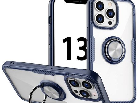 iPhone 13 Pro Håndværker Cover m. Magnetisk Kickstand - Gennemsigtig   Blå Hot on Sale