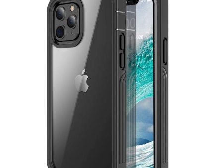 iPhone 12 Pro Max Heavy Duty Case - Håndværker Cover m. skærmbeskyttelse - Gennemsigtig   Sort Online