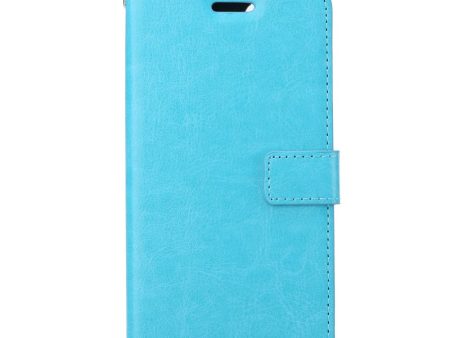 iPhone 12 Pro Max Neutralt Læder Cover m. Pung - Lyseblå Hot on Sale