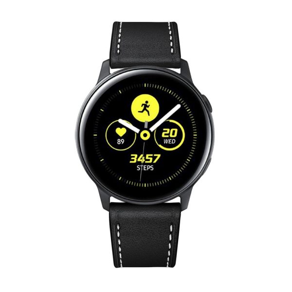 Universal Smartwatch Læder Rem (20mm) - Sort Supply