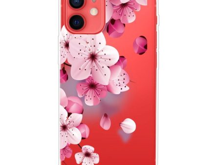 iPhone 13 Fleksibel Plastik Cover - Gennemsigtig   Fersken Blomst on Sale