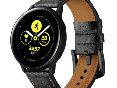 Smartwatch Universal Læder Rem (20mm) - Sort   Brun Online now