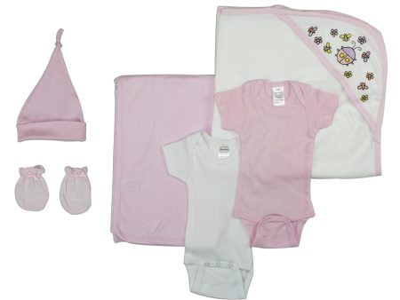 Newborn Baby Girl 6 Pc Layette Baby Shower Gift Set Online now