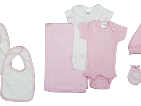 Newborn Baby Girl 7 Pc Layette Gift Set Cheap