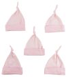 Pink Knotted Baby Cap (Pack of 5) Supply