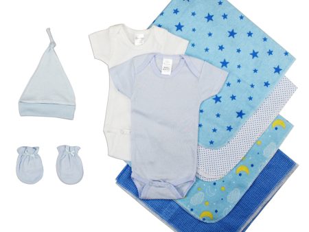 Essential Newborn Baby Boy 8 Piece Layette Set For Sale