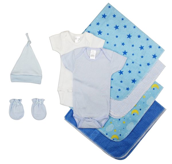 Essential Newborn Baby Boy 8 Piece Layette Set For Sale