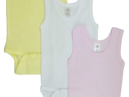 Girls Tank Top One Piece (Pack of 3) Hot on Sale