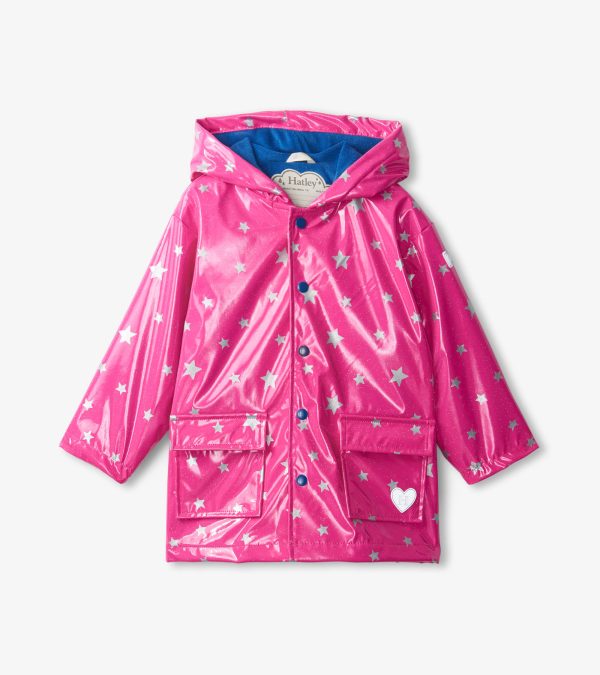 Hatley Raincoat, Glitter Stars Hot on Sale