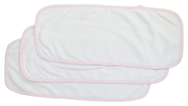 Baby Burpcloth With Pink Trim (Pack of 3) Online