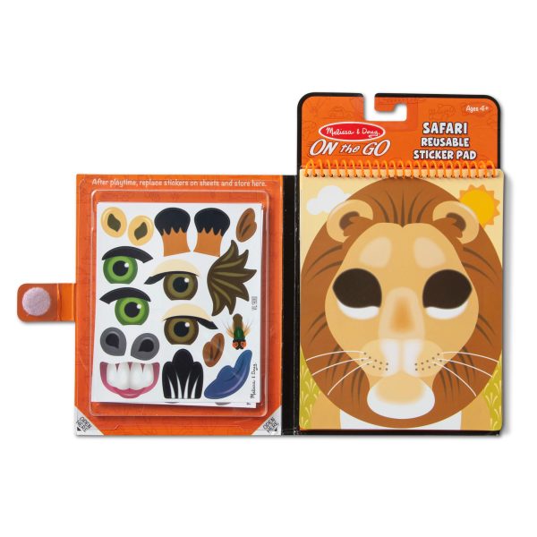 Melissa and Doug Safari Make-a-Face Reusable Sticker Pad Online Sale