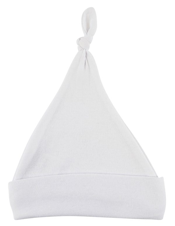 White Knotted Baby Cap Supply