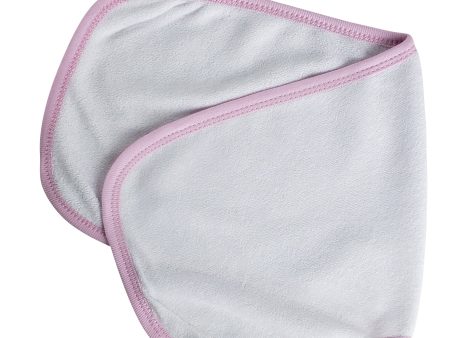 Terry Burpcloth with Pink Trim Hot on Sale