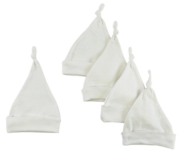 White Knotted Baby Cap (Pack of 5) Sale