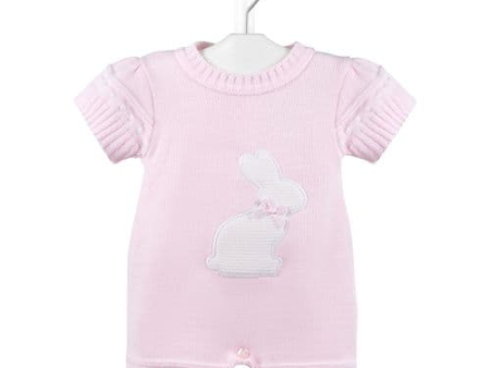 Dandelion Knitted Bunny Romper Pink Online Hot Sale