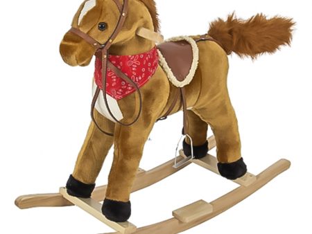 Best Choice Products Plush Rocking Horse Pony Ride On Toy w  Sounds - White Sale