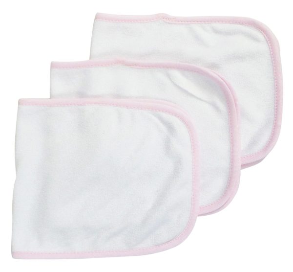 Baby Burpcloth With Pink Trim (Pack of 3) Online