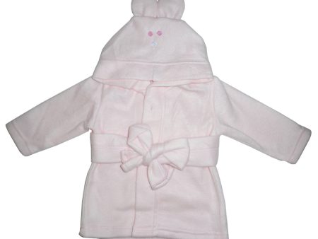 Fleece Robe With Hoodie Pink Online