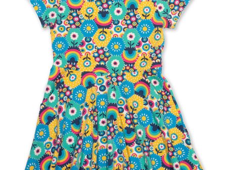 Kite Patchwork Planet Skater Dress For Cheap