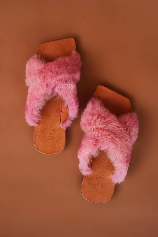 BAKU FUZZY SANDAL    BABY PINK Supply