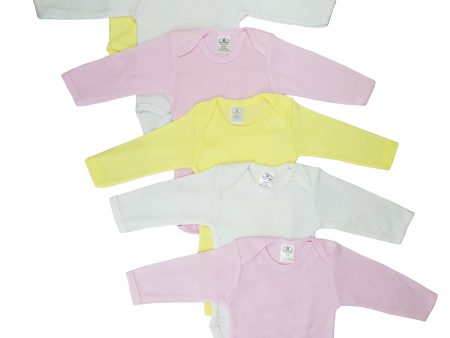 Girls Pastel Long Sleeve Onezie 6 Pack on Sale