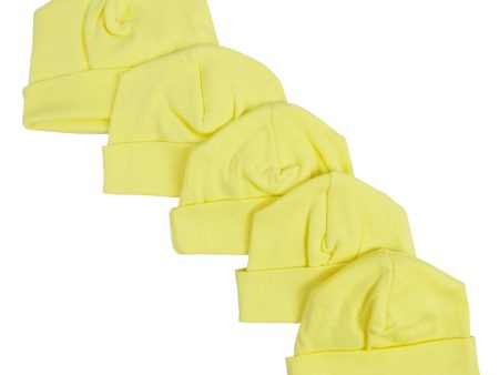 Yellow Baby Cap (Pack of 5) Discount