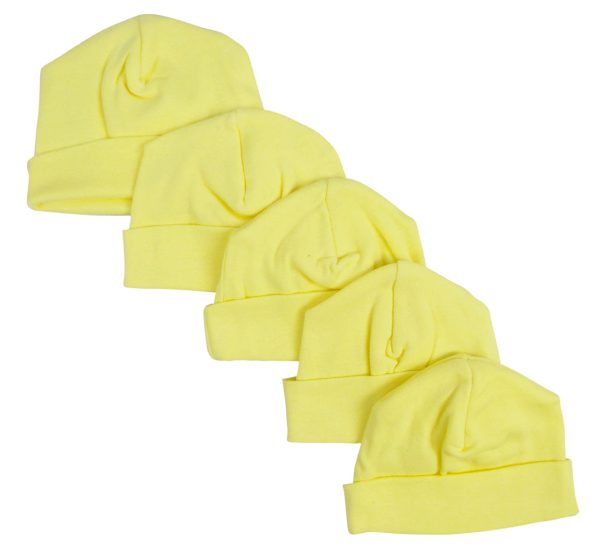 Yellow Baby Cap (Pack of 5) Discount