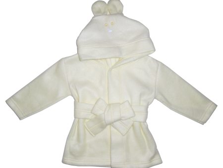 Fleece Robe With Hoodie Yellow Online Sale