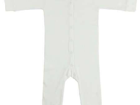 Interlock White Union Suit Long Johns For Cheap