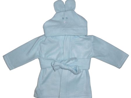 Fleece Robe With Hoodie Blue Online Hot Sale