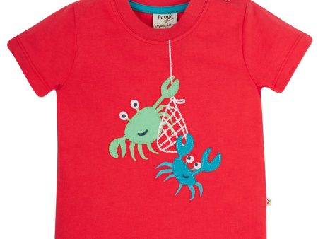 Frugi Kai T-Shirt True Red Crabs For Discount