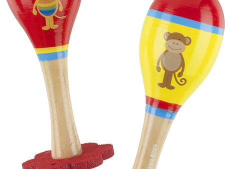 Orange Tree Toys Maracas Set Lion & Monkey Online Sale