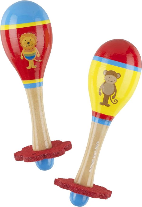 Orange Tree Toys Maracas Set Lion & Monkey Online Sale