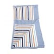 Baby Blanket Blue and Beige Stripes For Cheap