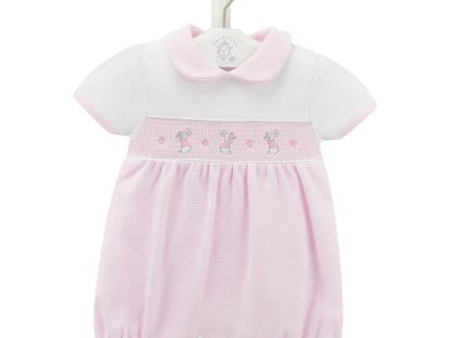 Dandelion Bunny & Flower Smocked Romper Cheap