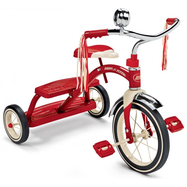 Radio Flyer, Classic Red Dual Deck Tricycle, 12  Front Wheel Online Sale