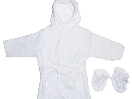 White Terry Robe with Booties on Sale