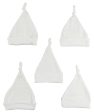 White Knotted Baby Cap (Pack of 5) Sale