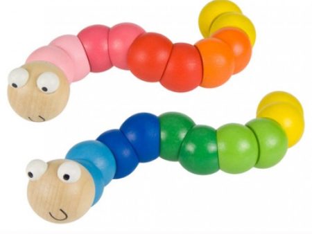 BigJigs Wooden Wiggly Worm Baby Toy Hot on Sale