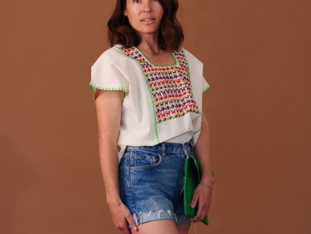 MARGARITA TOP  ANIMALES LIME GREEN Online now