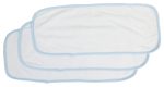 Baby Burpcloth With Blue Trim (Pack of 3) Fashion