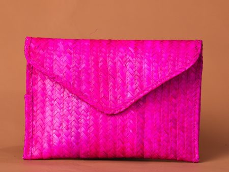 PALM CLUTCH   HOT PINK For Cheap