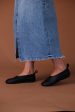 BAKU CALF SKIN BALLET FLAT    BLACK Hot on Sale