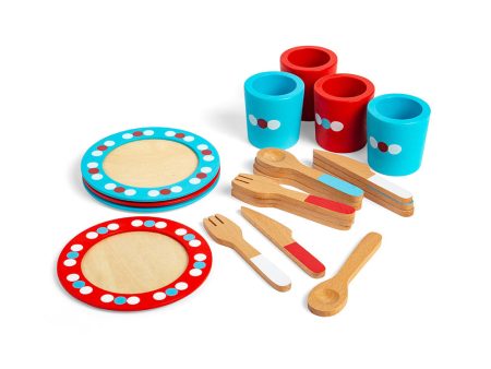 Dinner Service (20 Pieces) by Bigjigs Toys US For Sale