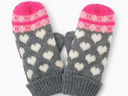 Hatley Winter Heart Fleece Mittens Fashion